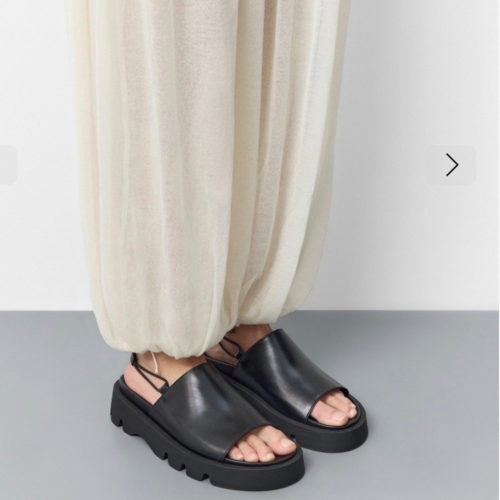 E8 by Miista Noreen Leather Chunky Platform Sandals Black EU40 US9.5 NWOB $225 - Picture 3 of 10